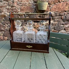 Antique Tantalus 3 Decanter System 