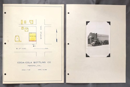 1936 plot plan drawing - plan, coca