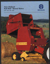 New Holland 630, 640, 650, 660 Roll-Belt Round Balers Brochure Leaflet