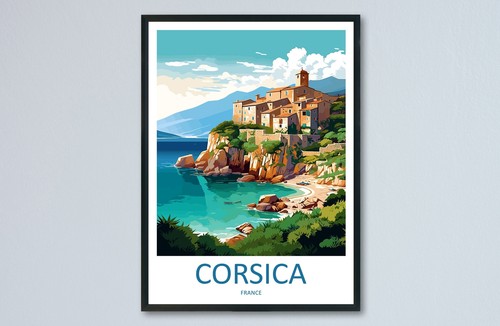 Corsica travel print wall art - corsica,
