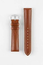 Hirsch BOSTON Buffalo Watch Strap in GOLD BROWN