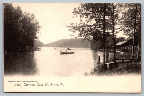 Postcard conewago lake - conewago,