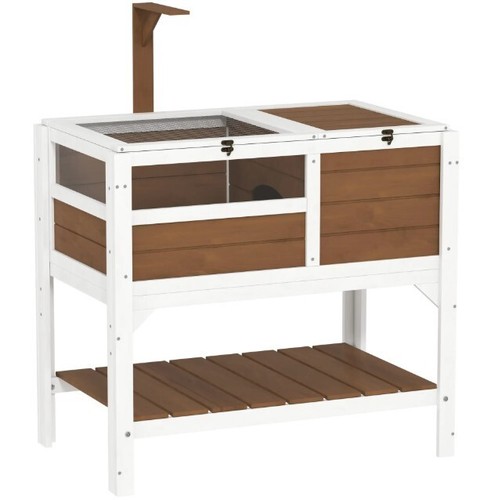 Pawhut wooden tortoise house - wooden,