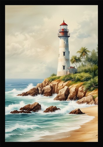 Soft lighthouse framed wall - soft,