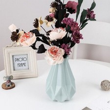 6x Geometric Flower Vase Green