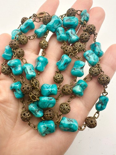 Vintage czech turquoise art - czech,