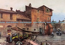 D048940 Roma Sparita. di E. Roesler Franz 1845 1907 Case Medioevalias Secilia. M