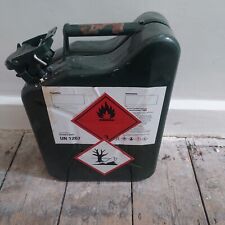 METAL FUEL JERRY CAN DIESEL PETROL OIL 20 LITRE GREEN MILITARY STYLE ARMY