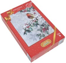 Jigsaw Puzzle 500 Piece Christmas Robin on a Holly Bush Family Festive Activity