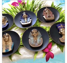 Osiris Porcelain Egypt Splendours of an Ancient World Black & 22K Gold Plate Set