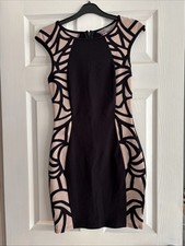 Women’s Black And Nude Lipsy  Dress Size 12 Very Good Used Condition