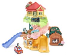 VTech Toot-Toot Drivers® Bluey Road Trip Play Set Heeler House to Beach & School