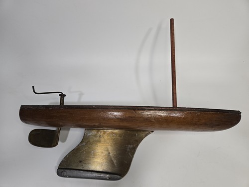 Vintage wooden pond yacht - vintage,