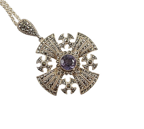 Vintage maltese cross necklace - vintage,