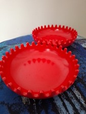 Vintage Retro 70s Habitat Alan Fletcher For Mebel Italy Clam Ashtray Red