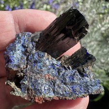 Azurite crystal group - azurite, tsumeb