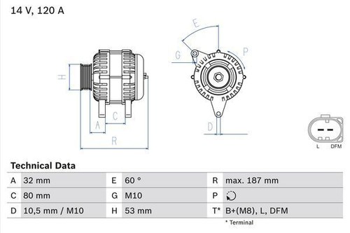 Bosch alternator for - alternator, porsche