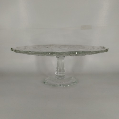 Cake plate glass pedestal - plate,