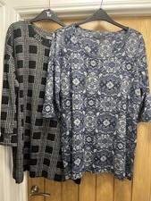 2 ladies  tunic tops  M&S  & nutmeg 22