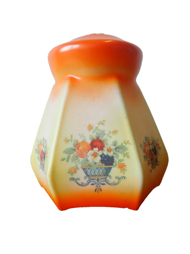 Vintage art deco orange floral - art,