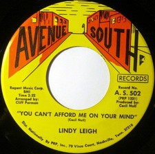 Lindy Leigh - You Can't Afford Me On Your Mind / Back Where My Bread Come From,