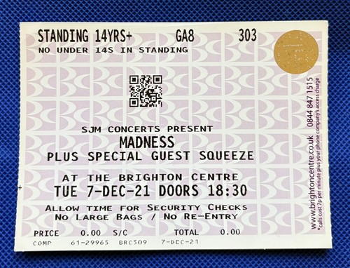 Madness ticket original - madness,