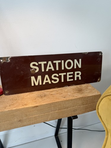 Enamel gwr railways station - gwr,