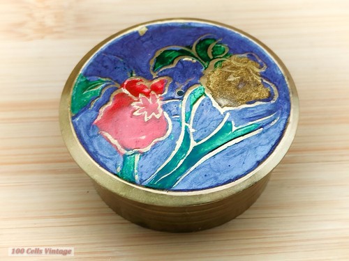 Colourful brass flowers - brass,