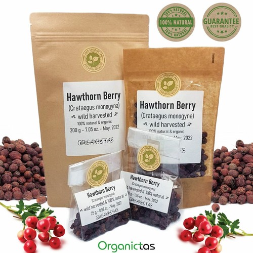 Organic hawthorn berry dried - organic,