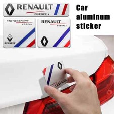 1PC 3D Aluminum Alloy Car Stickers Emblem Badge Decals For Renault Clio Laguna 2