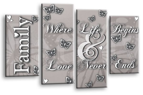 Family quote wall art - family, print