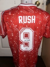 Ian Rush Signed liverpool 1990 ‘Rush No 9’ home shirt  *private signing* COA