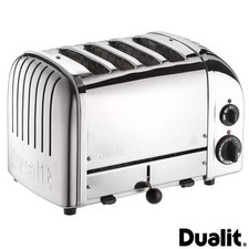 Dualit Classic 4Slot Toaster Sandwich Cage Polished Silver Stainless Steel 40590