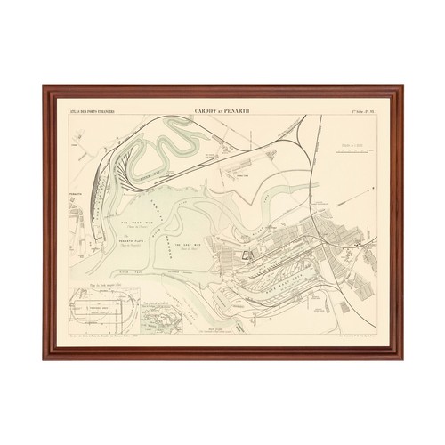 Old map cardiff 1883 - cardiff,