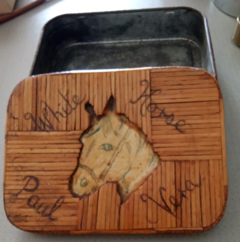 Novelty wood covered tin - covered,