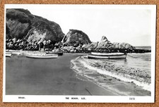 RP Lee Bay Boats & Beach real photo postcard nr Ilfracombe Devon