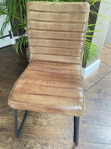 Tan leather dining office - dining,