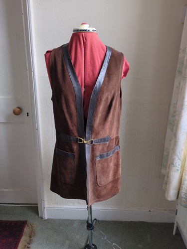 Vintage suede gilet - vintage, with