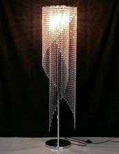 Crystal Floor Lamp Chrome 150cm | Modern Raindrop Style for Living Room