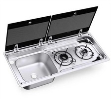 DOMETIC-SMEV 9722 SINK & 2 BURNER HOB COMBINATION LEFT CARAVAN MOTORHOME SECOND
