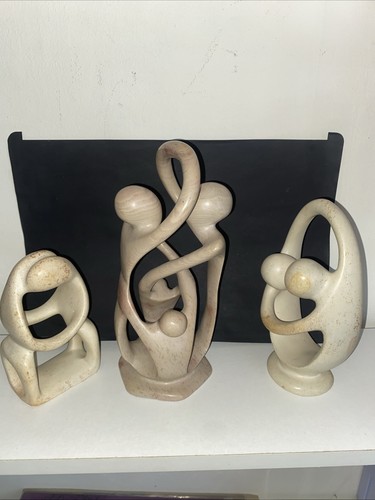 Kenyan cream soapstone carved - cream,