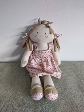 Vintage Mamas & Papas Summer Berry Rag Doll with Floral Dress, Soft Toy,