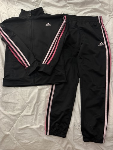 Adidas girls black pink - girls,