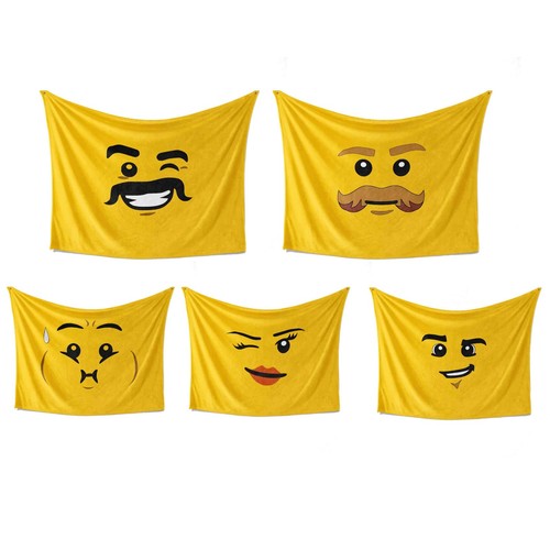 Brick face guy blanket fun - brick,