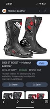 Sidi Vertigo 2 Sports Race Track Motorcycle Motorbike Boots - Black