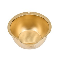 Stainless Steel Rice Sieve Rice Washing Bowl Strainer Fruit Veg Basket Colander