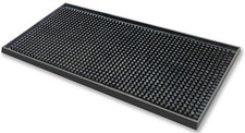 Rubber Bar Mat Black Mini Cocktail Mat Drip Mat 12" x 6"    30 x 15cm