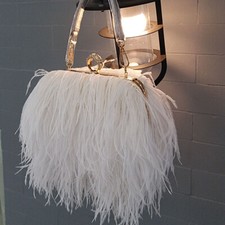 Ladies Luxury Ostrich Feather