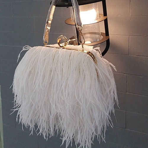 Ladies luxury ostrich feather - luxury,