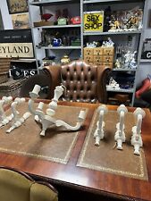 Reclaimed Vintage Carved Wood Pub Wall Lights And Chandelier